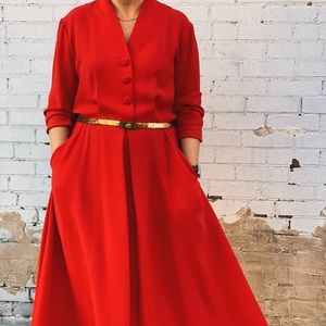 SOLD-Vintage 1980’s red dress